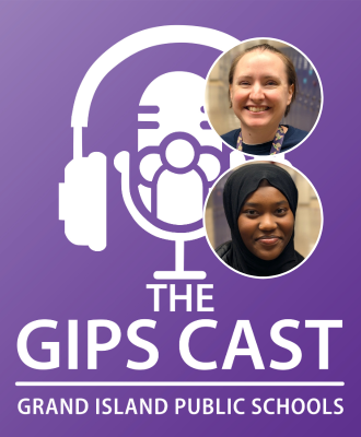  GIPS Podcast graphic with headshots of Megan Stone & Aksam Dodban